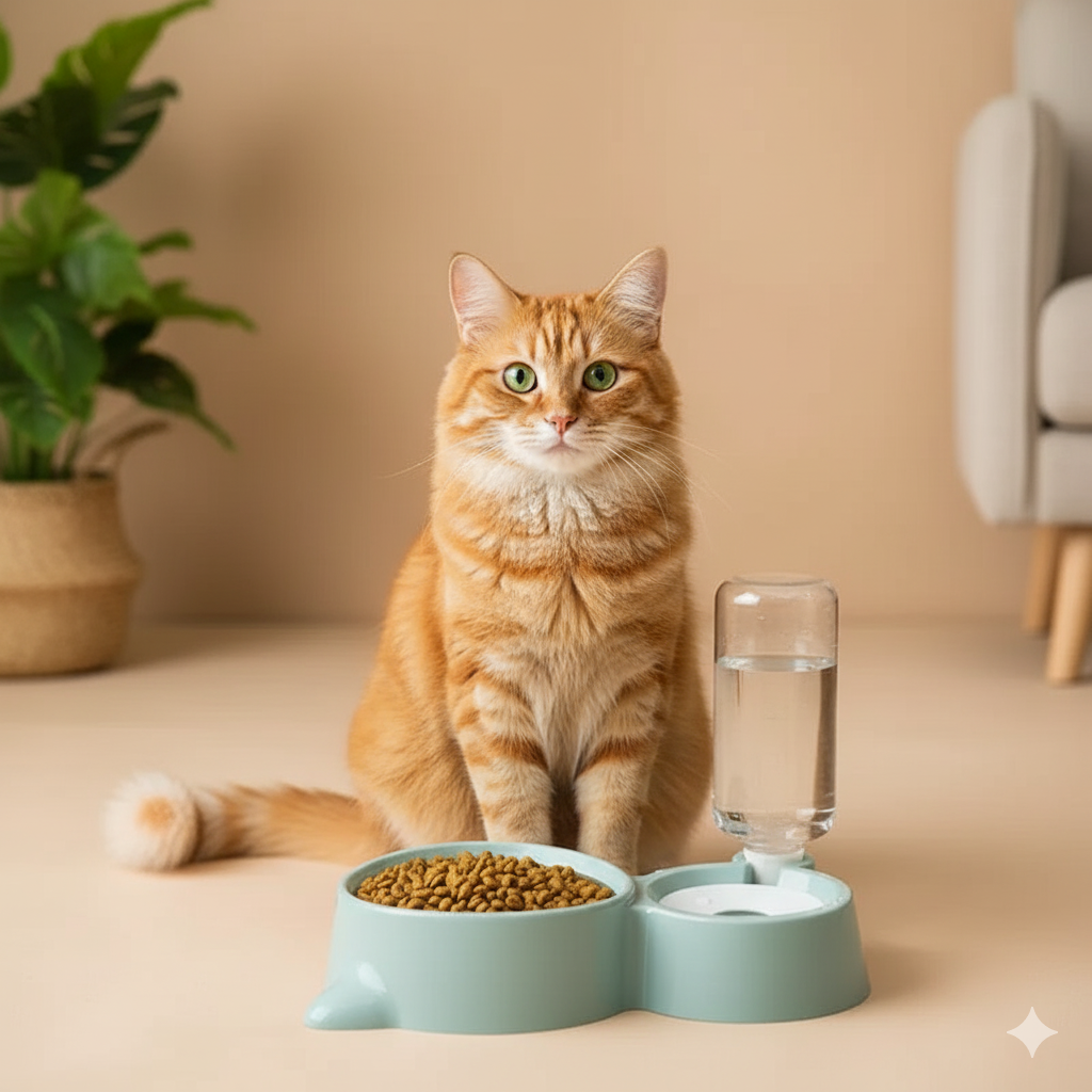 AutoPet Feeder – Automatic Gravity Water & Food Bowl for Dogs & Cats