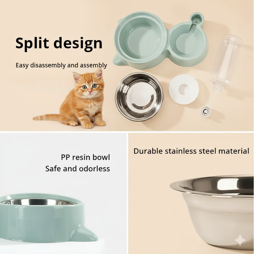 AutoPet Feeder – Automatic Gravity Water & Food Bowl for Dogs & Cats
