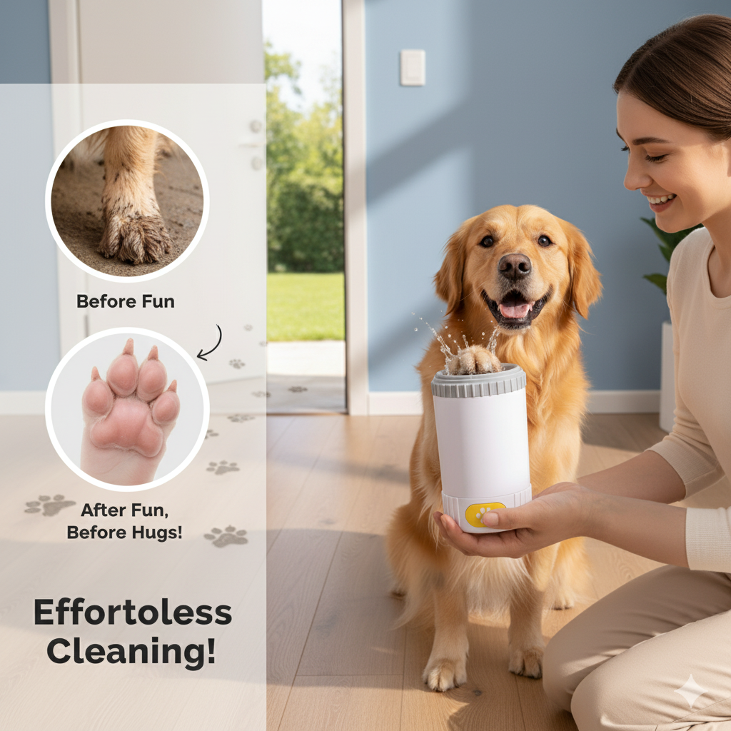 Automatic Dog Paw Cleaner | 2nd Gen No-Electric Paw Cleaner for Dogs