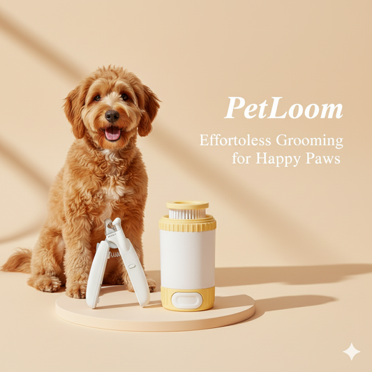 Groom & Care Kit - LED Pet Nail Clipper + Automatic Dog Paw Cleaner